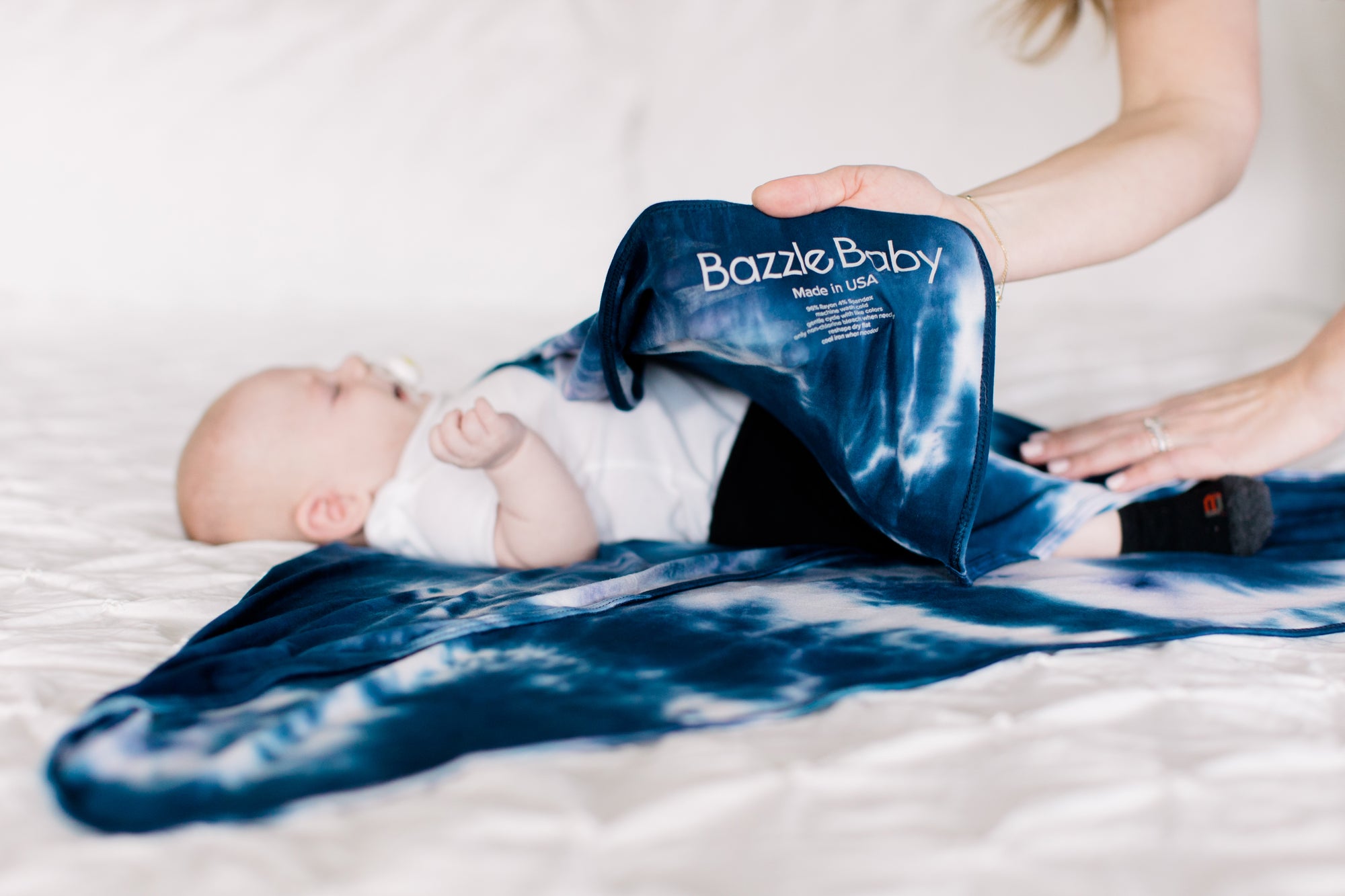 Forever Swaddle + Hat Set 2-Pack: Navy + Navy Tie-Dye