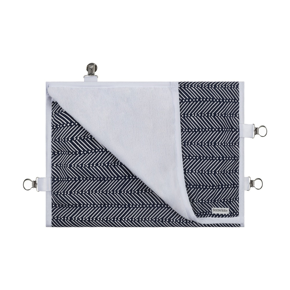 Navy Diagonal Stripe Clip on GoBlanket