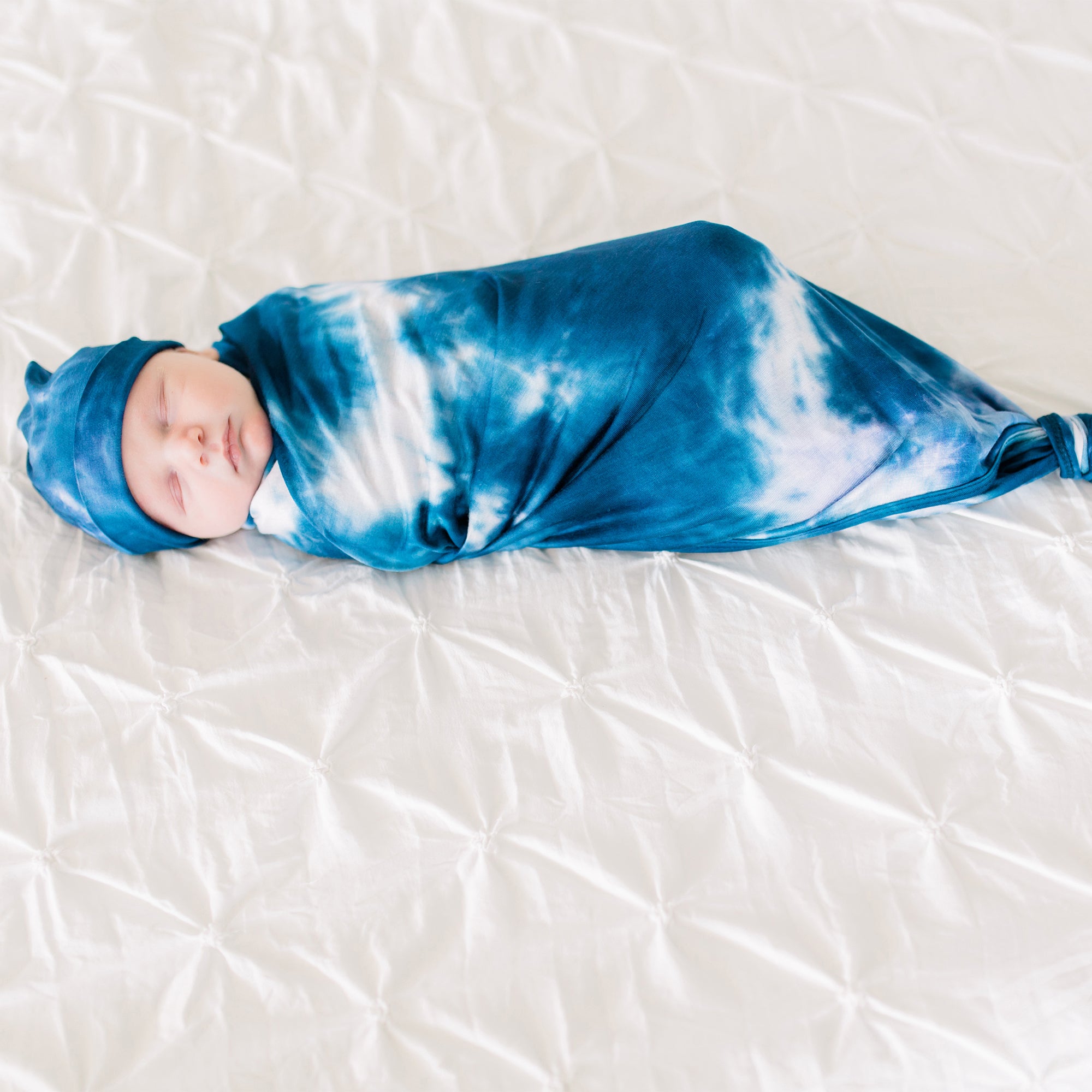 Forever Swaddle + Hat Set 2-Pack: Navy + Navy Tie-Dye