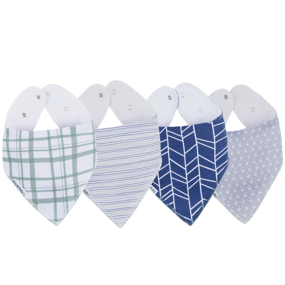Noah Organic Bandana Bib 4-pack