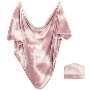 Forever Swaddle + Hat Set: Pink Tie-Dye