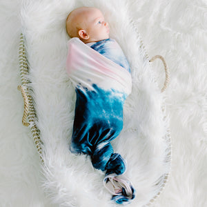 Forever Swaddle + Hat Set 2-Pack: Classic Stripe + Pink Tie-Dye