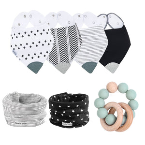 Tiny Teether Gift Bundle: Stripes and Solids