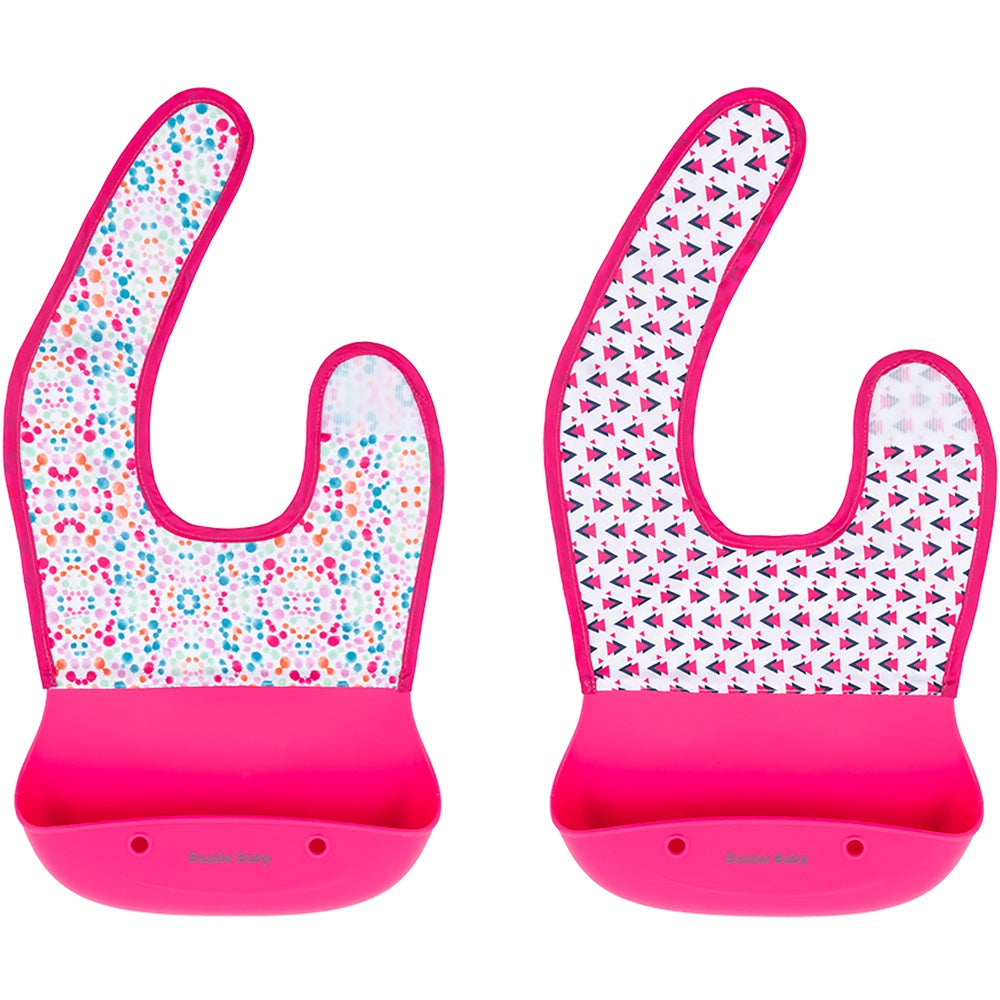 Foodie® Bib With Print 2-Pack: Watercolor