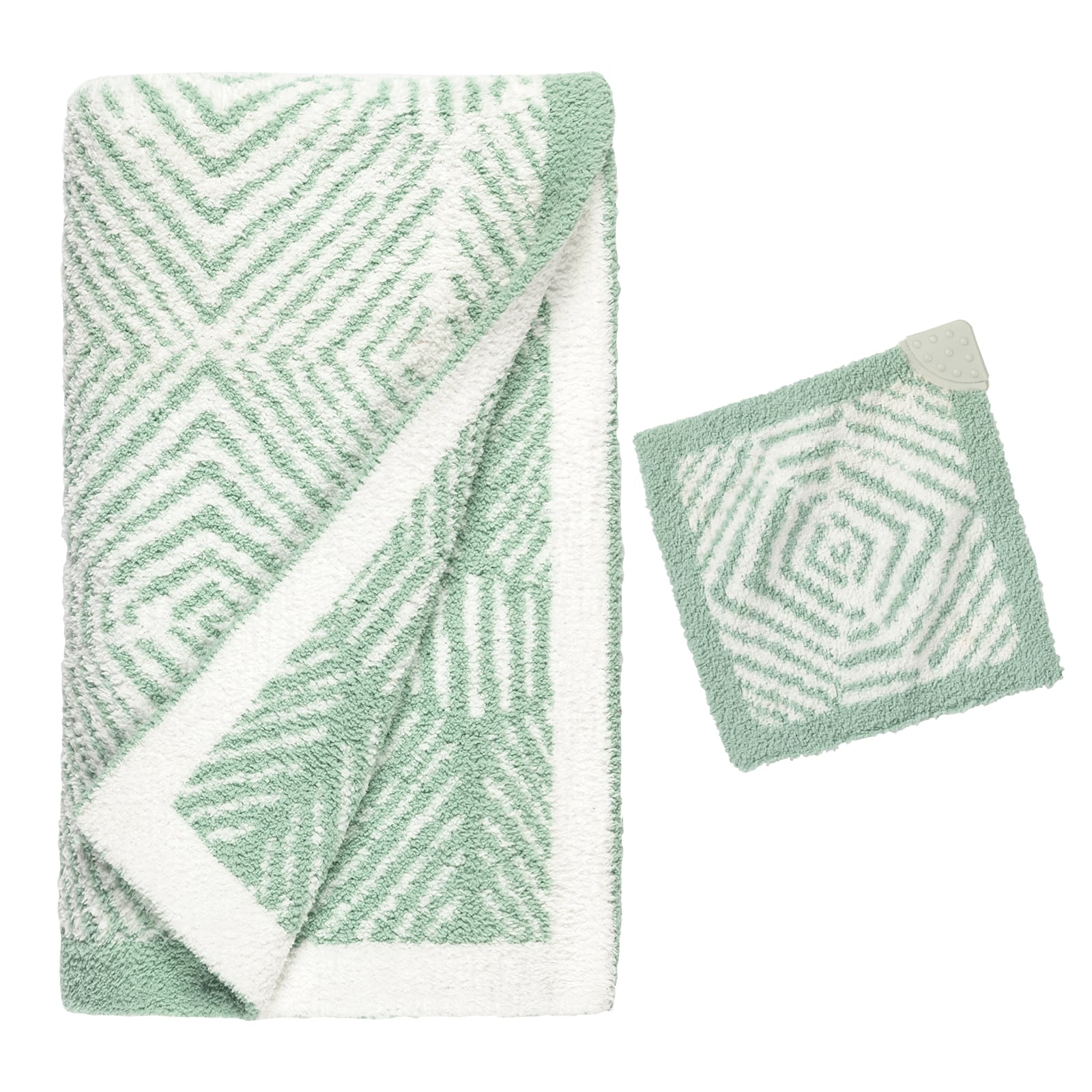 Bazzle Baby Hugga Blanket + Mini Hugga Lovie: Zebra Geo